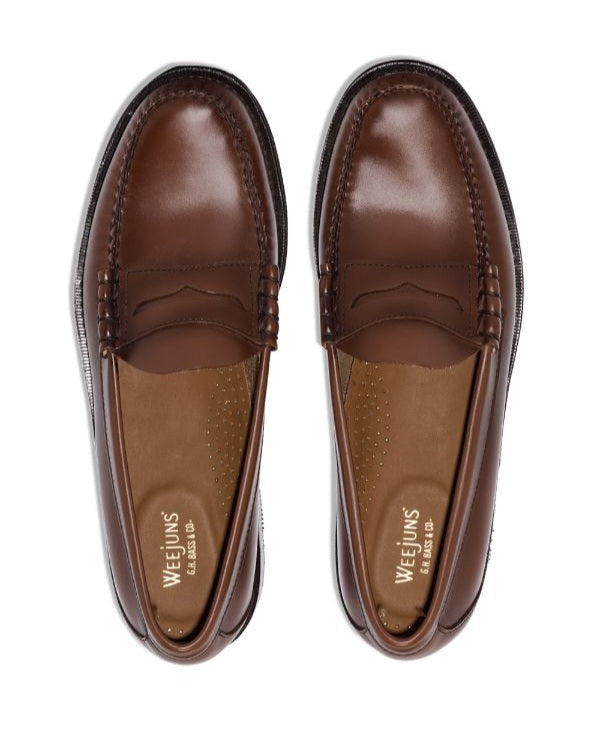 G.H.BASS Weejuns Larson Leather Loafers in Cognac Brown