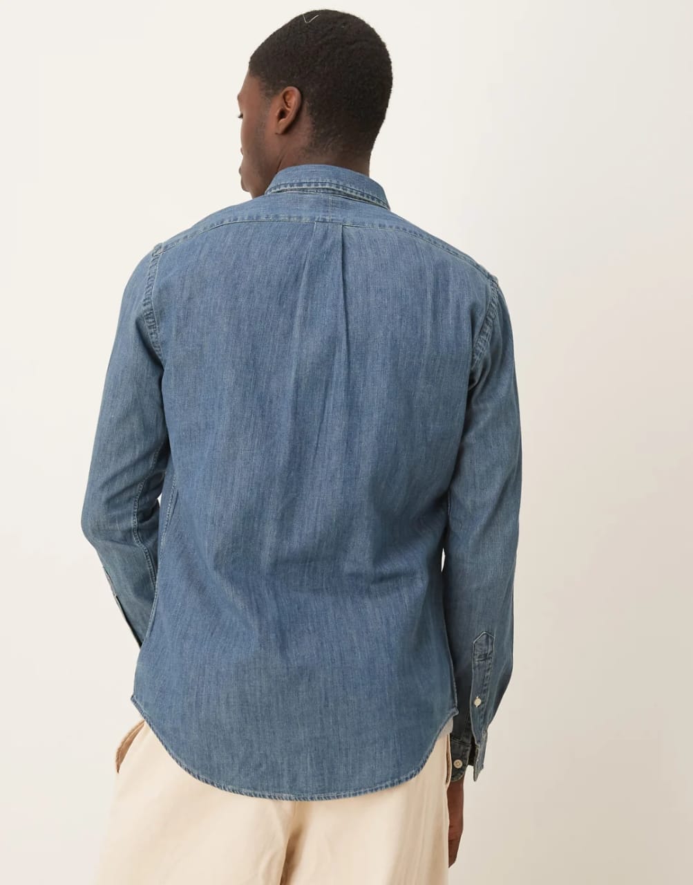 Polo Ralph Lauren Classic Fit Dark Blue Chambray Cotton Shirt