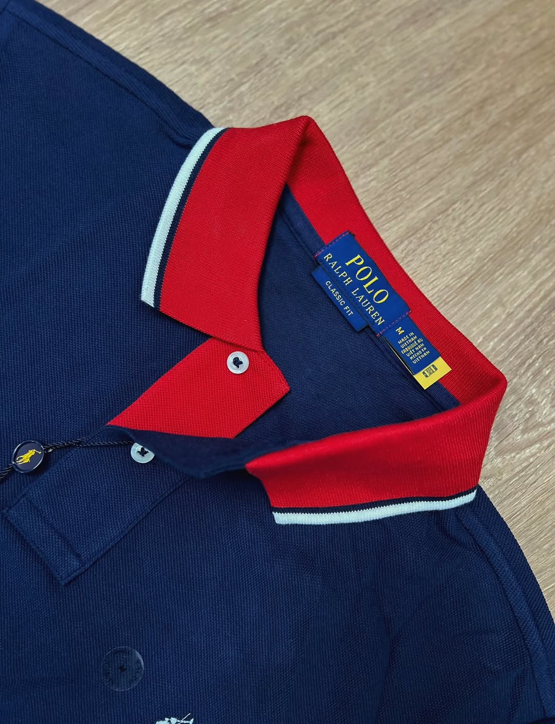 Polo Ralph Lauren Classic Fit Navy Pique Cotton Polo Shirt