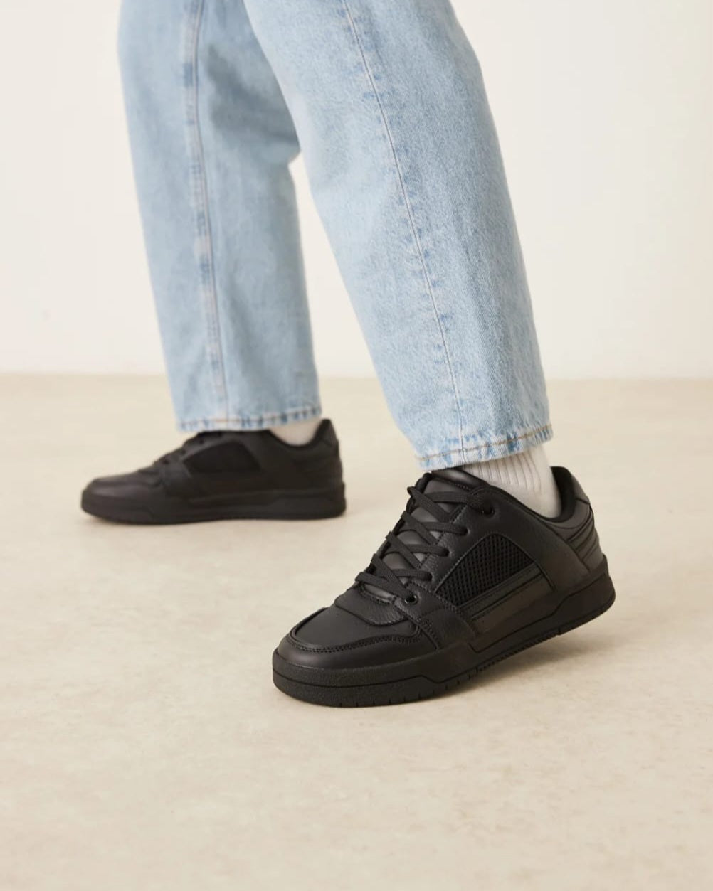 Asos Black Mulit-panelled Trainers