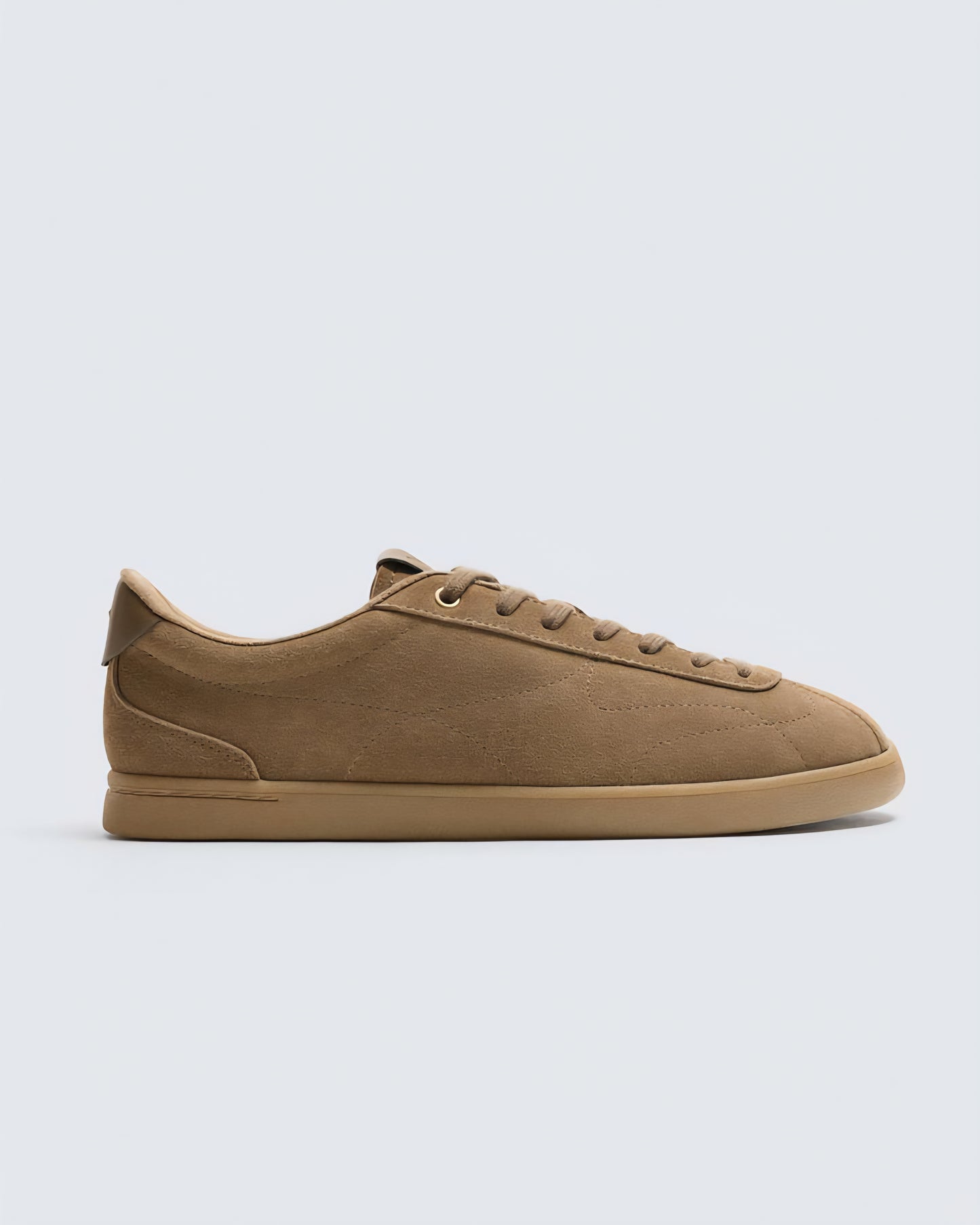 Zara Leather Trainers in Brown