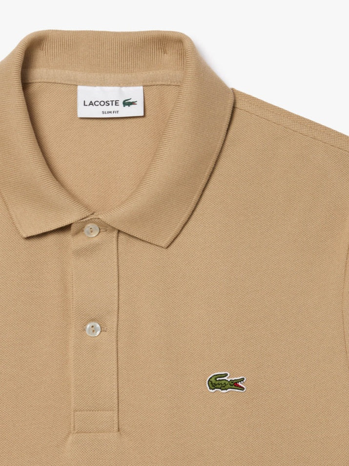 Lacoste Slim Fit Polo Shirt In Beige
