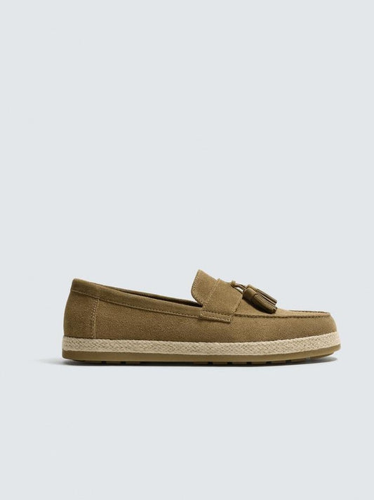 Zara Leather Casual Jute Loafer