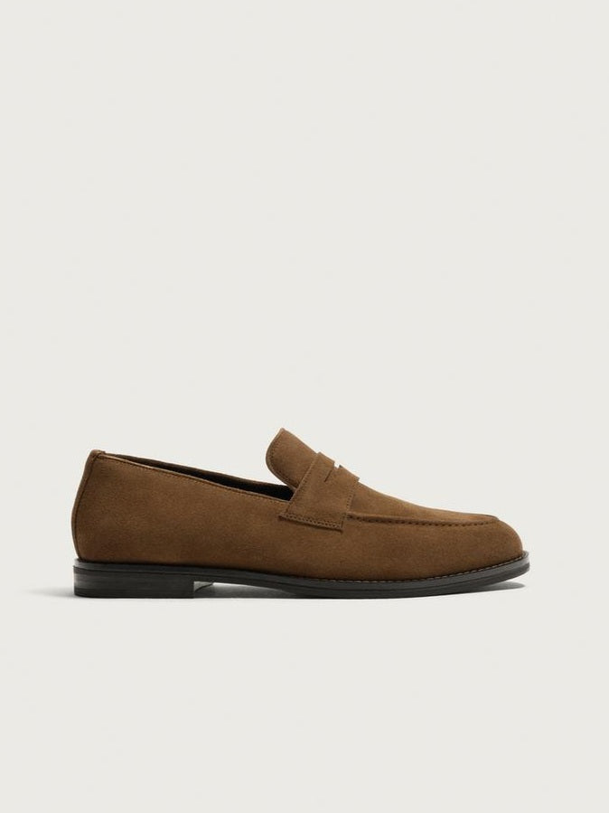 Zara Leather Penny Loafer In Brown