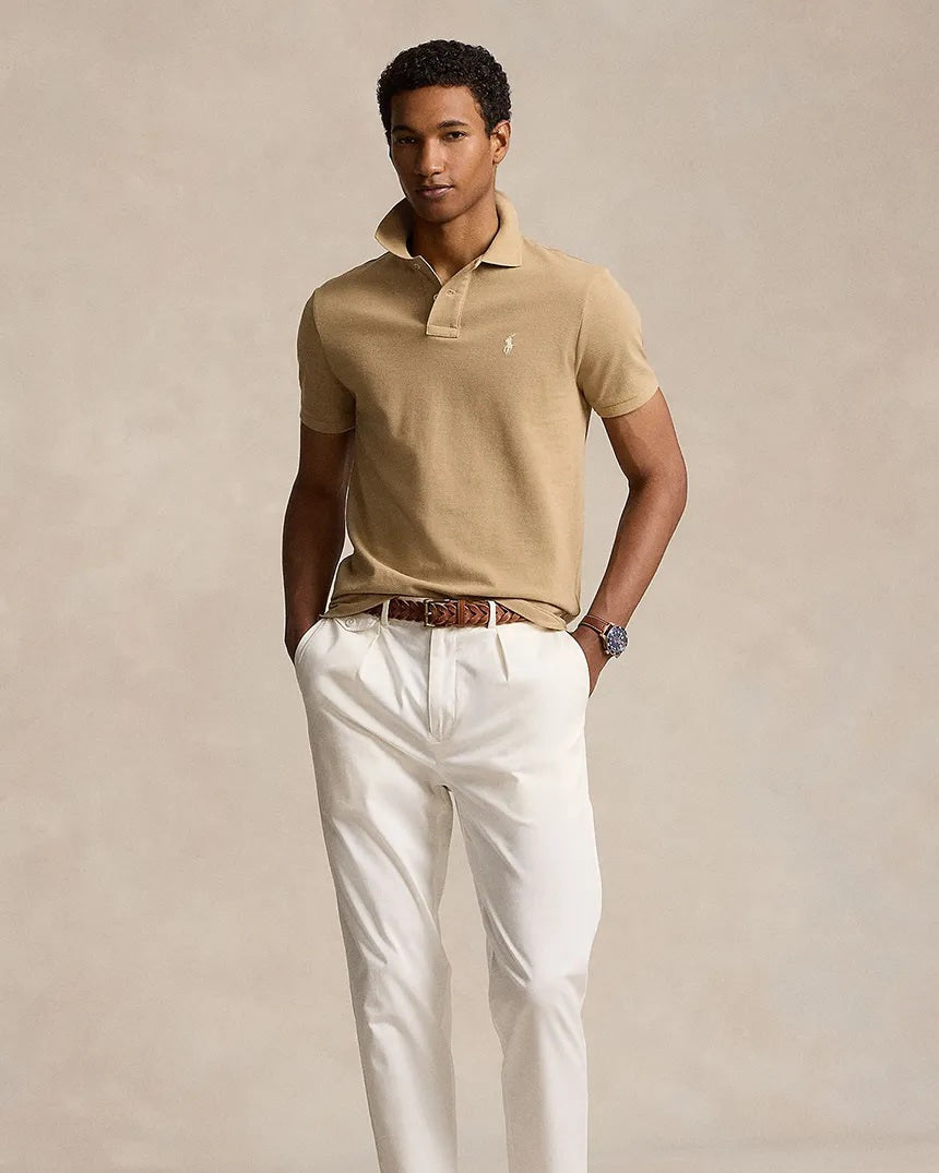 Polo Ralph Lauren Beige Mesh Polo Shirt