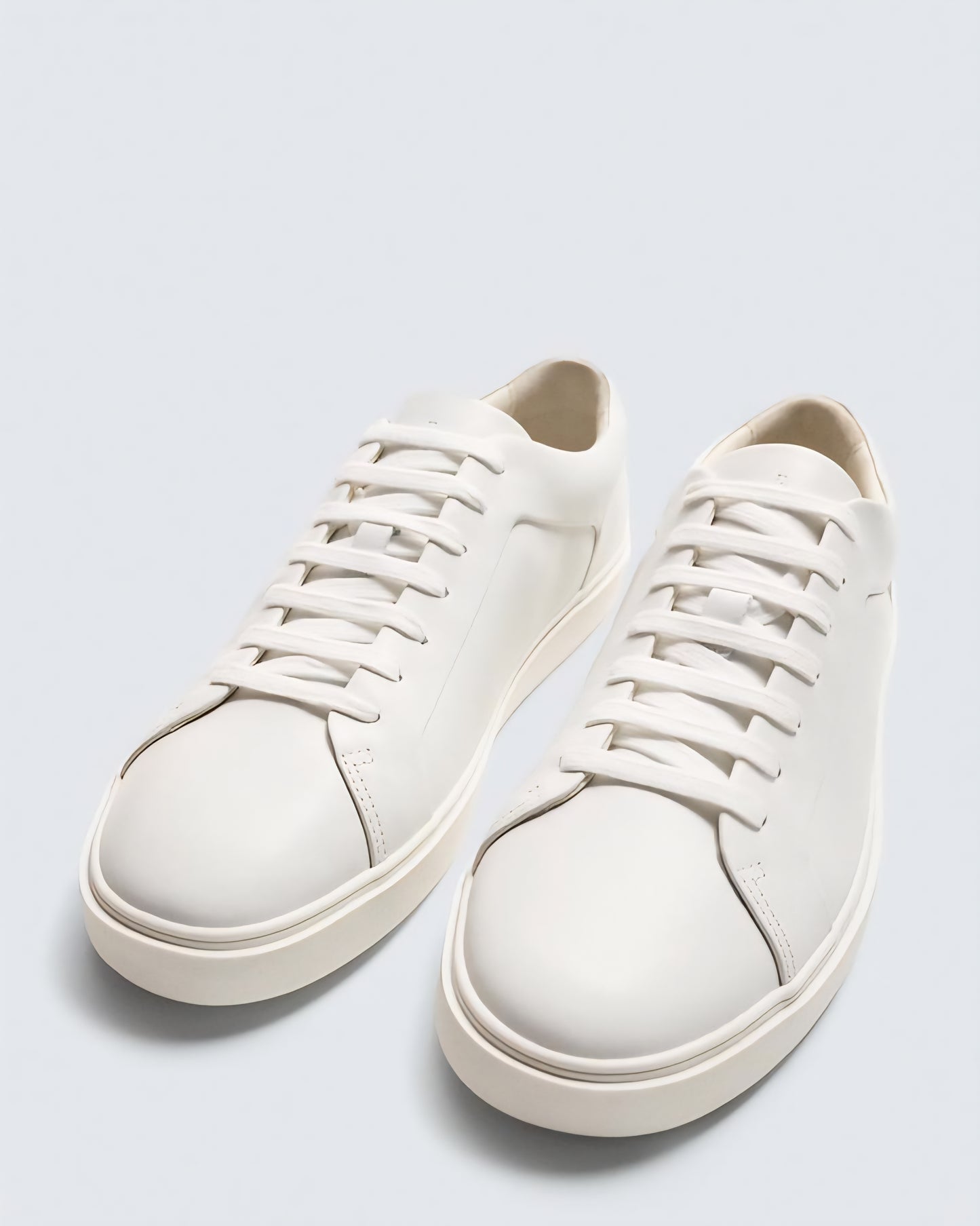Zara Leather Lace-up Trainers