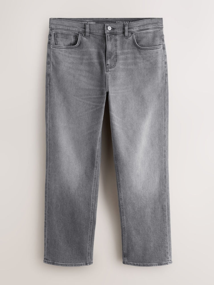 New Look Straight Fit Denim Pant In Grey