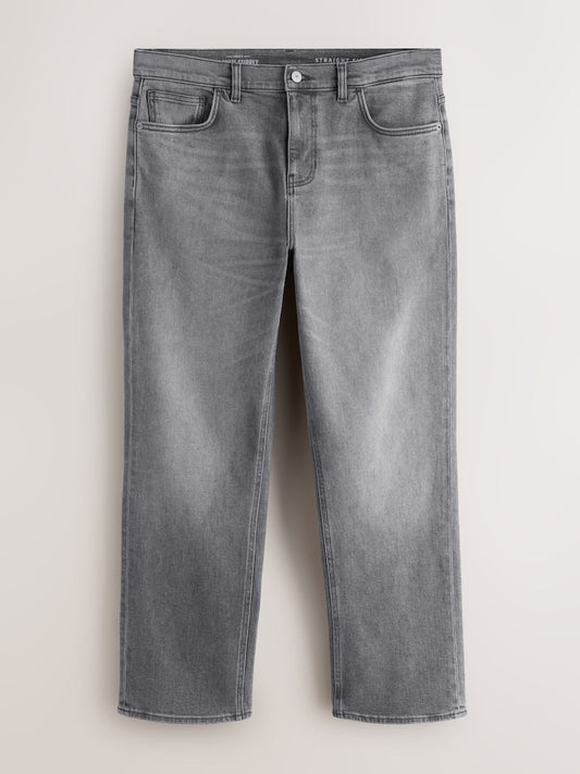 New Look Straight Fit Denim Pant In Grey