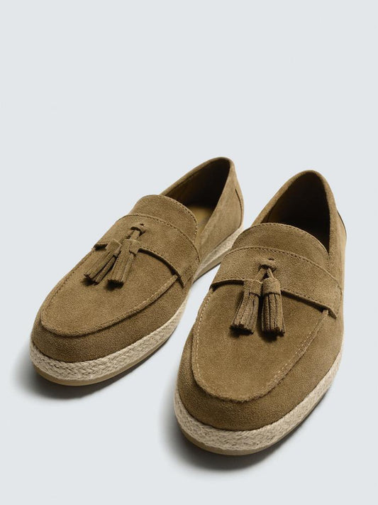 Zara Leather Casual Jute Loafer