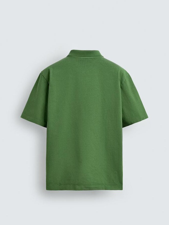 Zara Green Regular Fit Polo Shirt