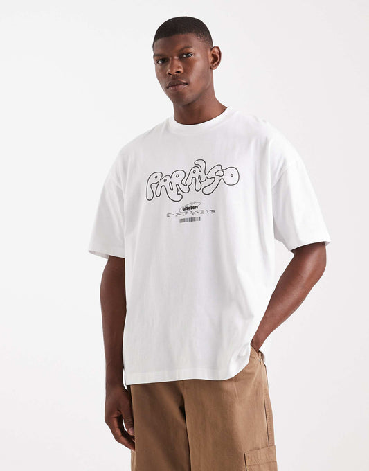 Asos White Graphic Oversized T-shirt