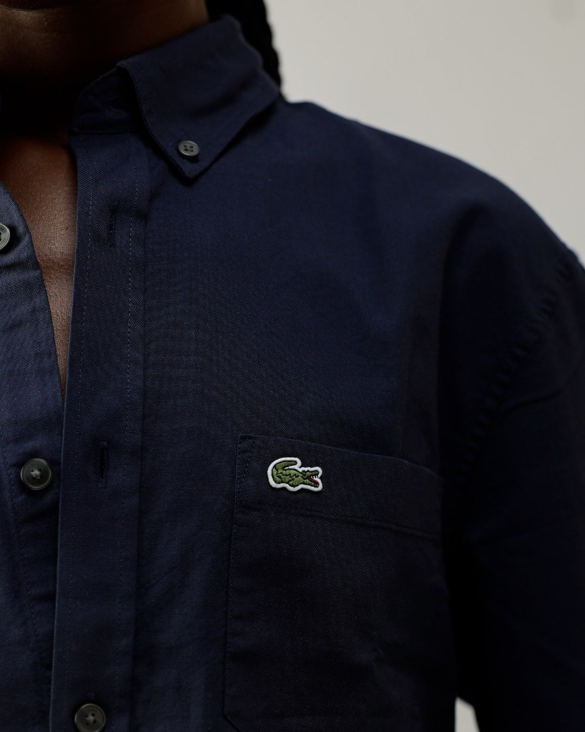 Lacoste Oxford Navy Shirt